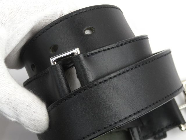 □美品□ エルメス エトリヴィエール ベルト レザー ブラック ＃85 □N