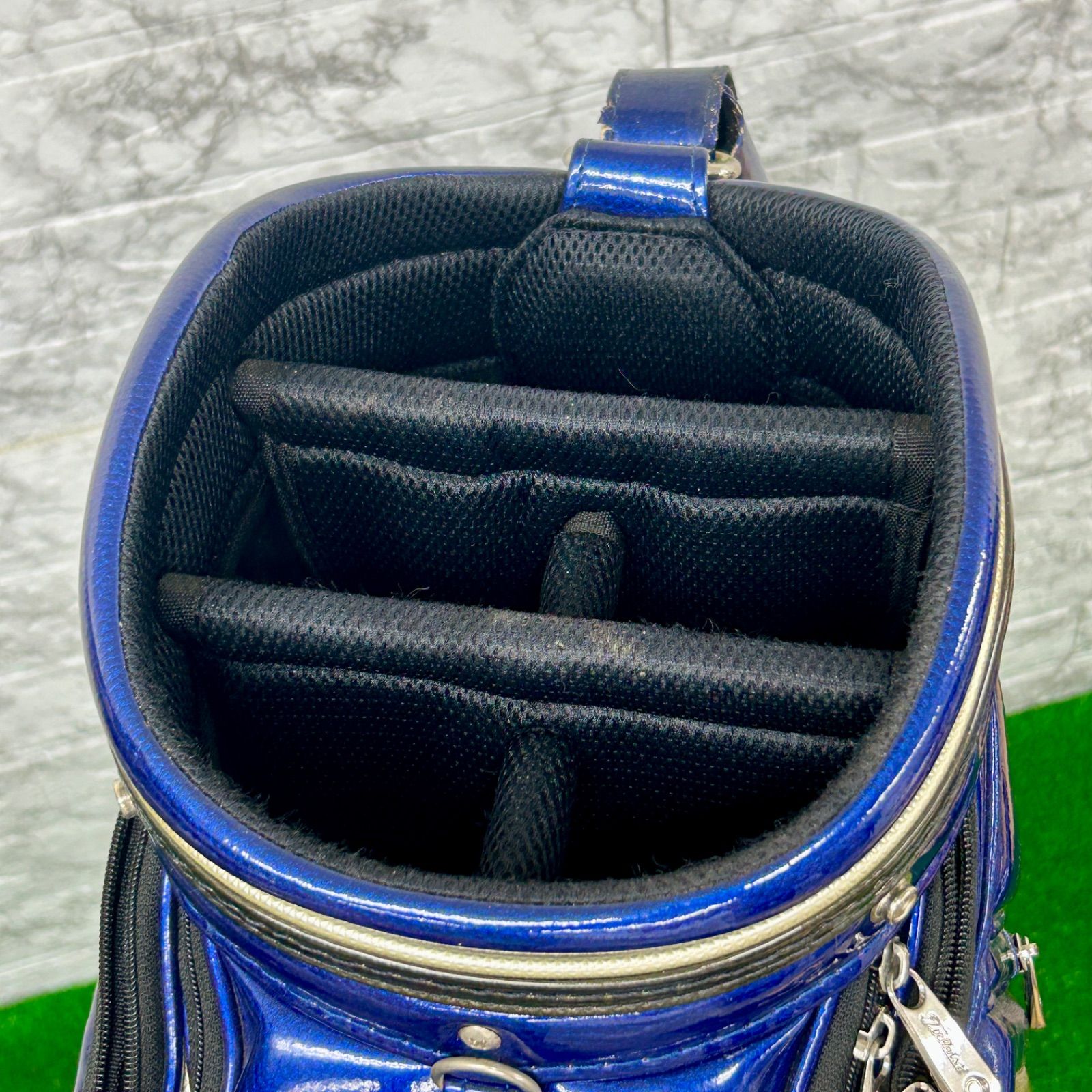 タイトリスト エナメルキャディバック　9.5インチ　青　ブルー Titleist タイトリスト 9.5型☆中古☆3点式 エナメル アスリート