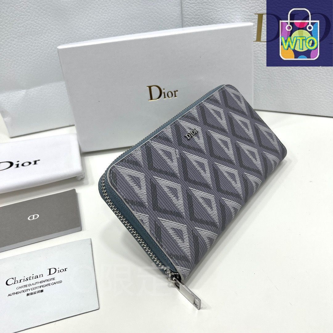 今日 Dior ディオール ロングジッパー財布 頭層牛皮製 表側ロゴ添え ダブル区画で収納力充実 STEELWINDOWSANDDOORS_COM