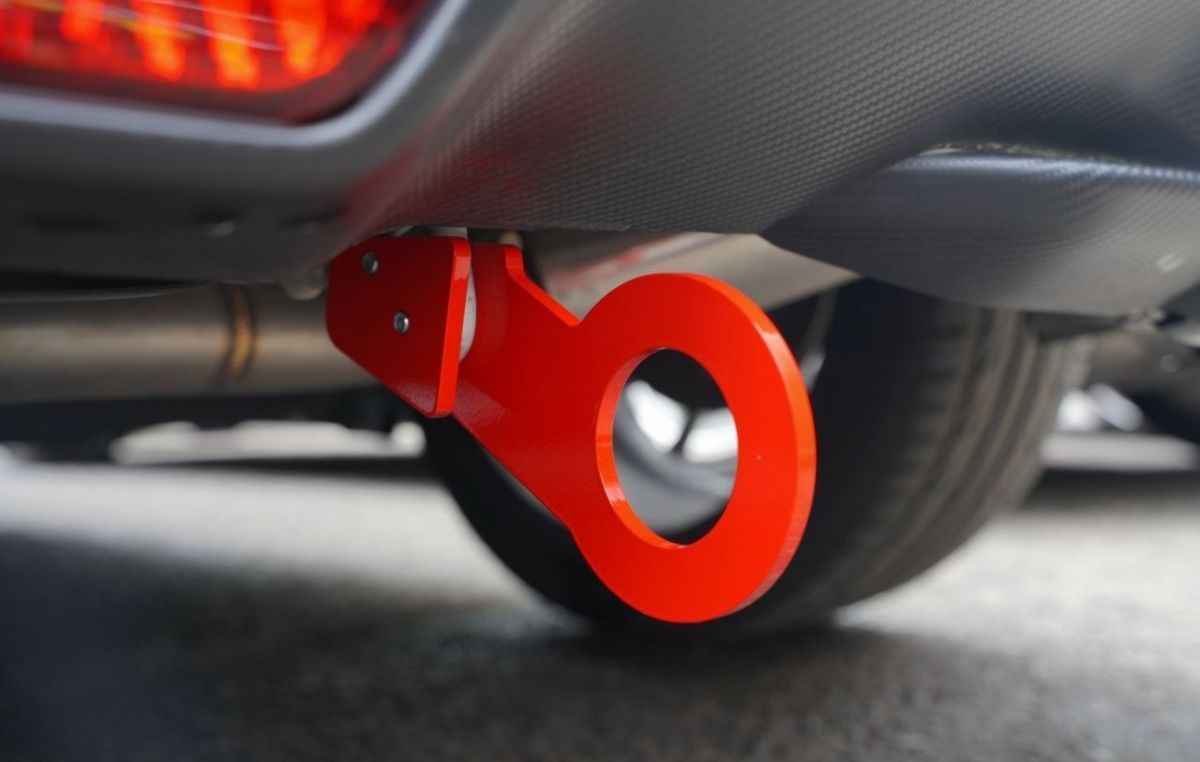 Z.S.S. ZC33S 牽引フック レッド 赤 スイフト 全長 180mm フック部分開口部φ50mm ZSS