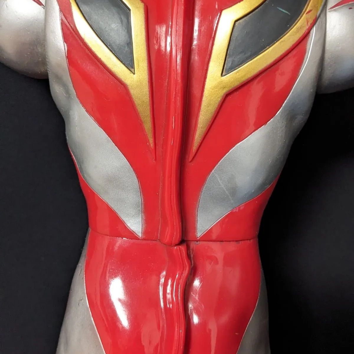 1998年／ウルトラマン・ガイア。巨大ソフトビニール人形。バンダイ。日本製。 ウルトラマンガイア 全長48cm 1998年製 ビッグサイズソフビ 特大