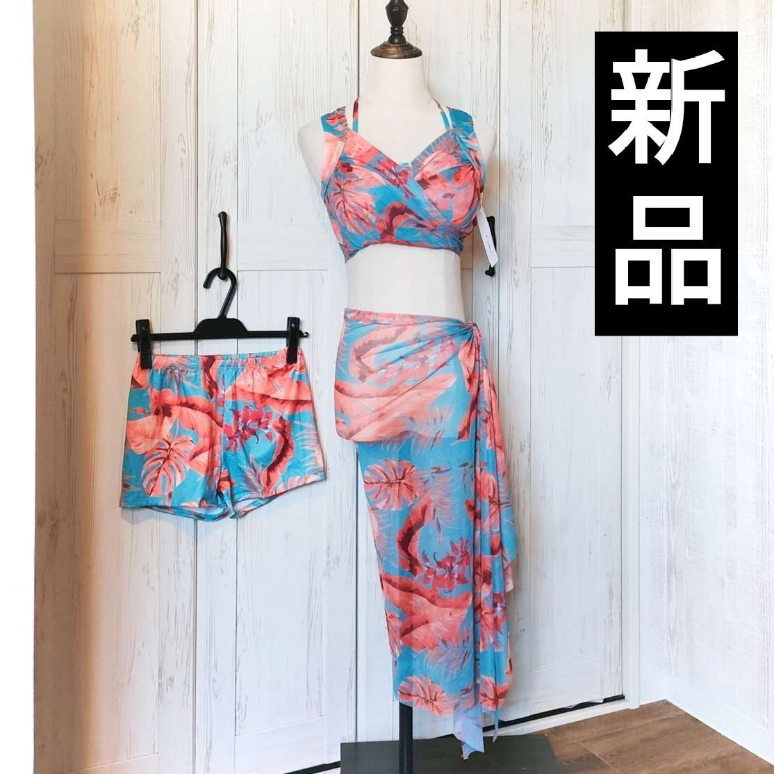 ☆新品☆ベリーダンス花柄衣装セットアップ レッスン着ウェア練習着