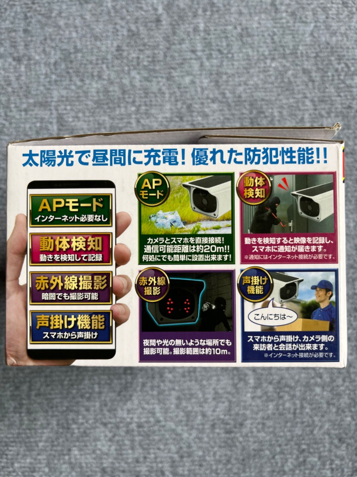ダイトク GS-SLB01 防犯カメラ Glanshield Eco-eye 01WiFiソーラー