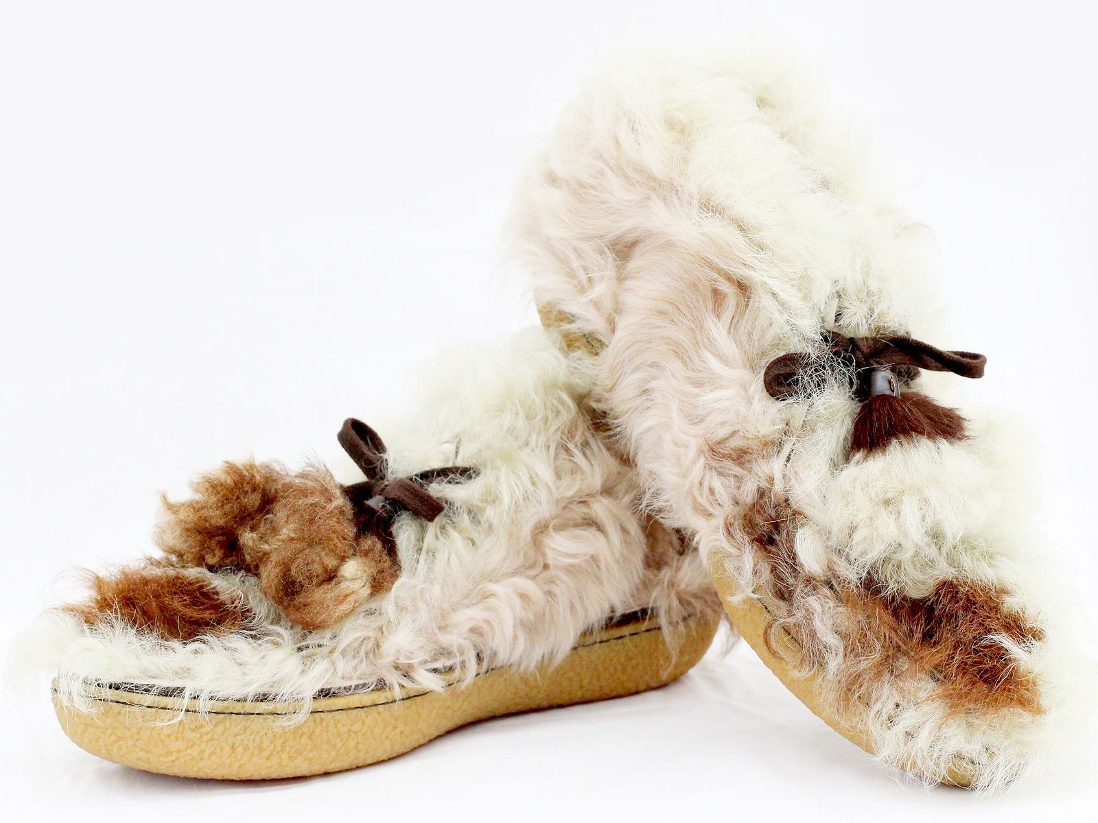 PRADA プラダ 2TG124 モカシン ファーシューズ メンズ 8 27cm相当