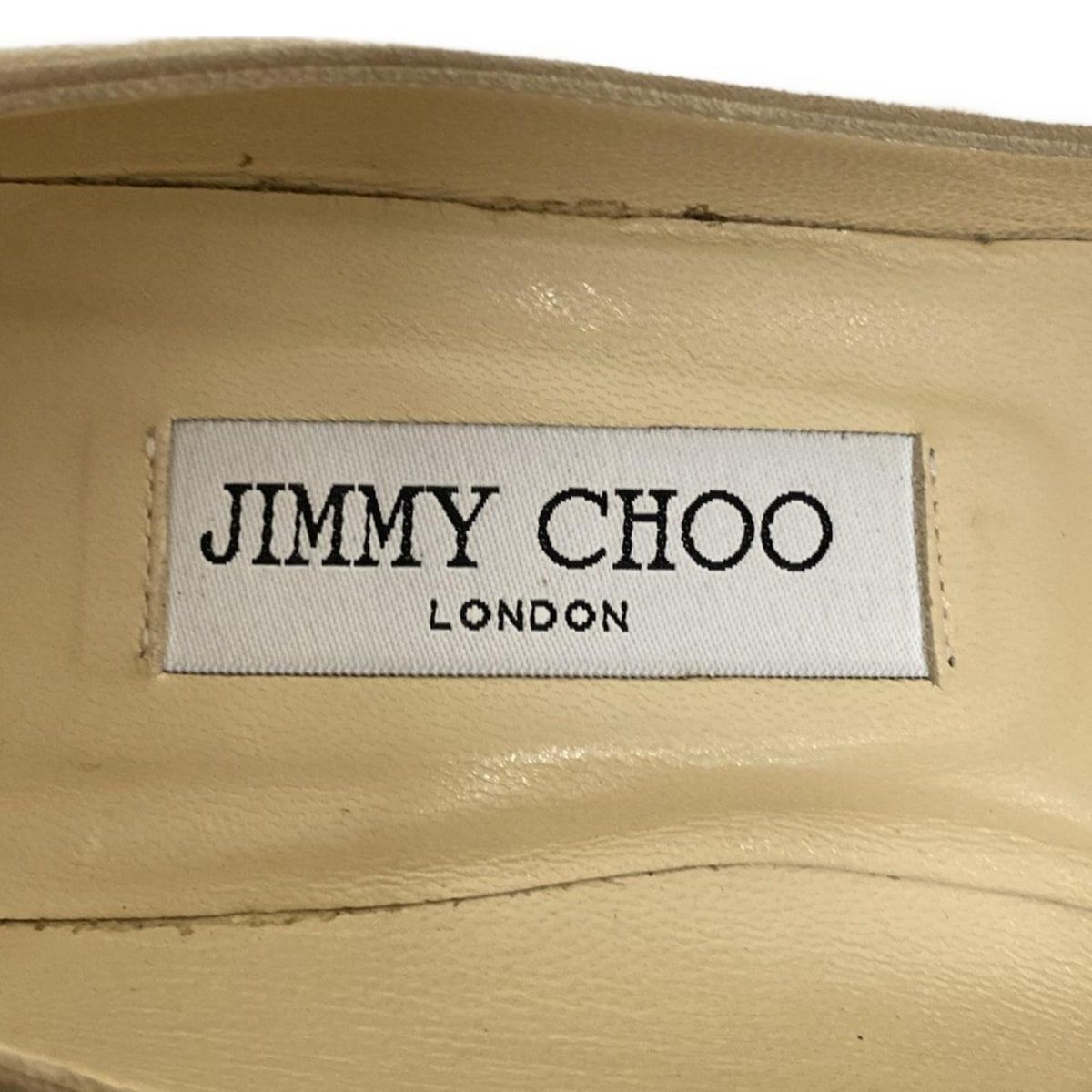 JIMMY CHOO ベージュ スエード ハイヒール　36 2/1 jcgilkid.jpg