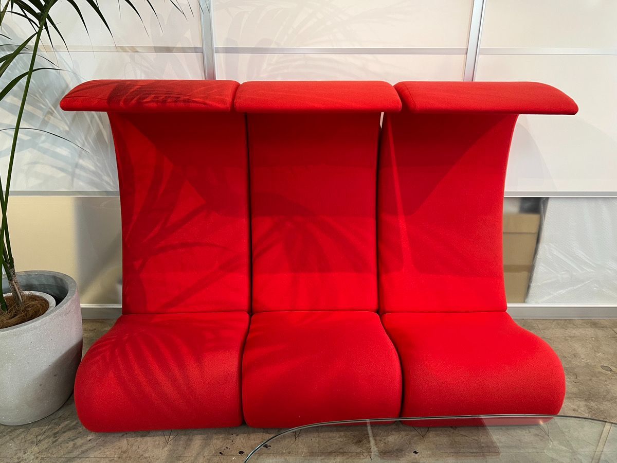 hhstyle アムーベ ハイバック ソファー Verner Panton ヴェルナー パントン ラウンジチェア レッドソファー パントンチェア 赤ソファー クッション おしゃれ 1人掛けソファ デザイナーズ家具 1点 20万円