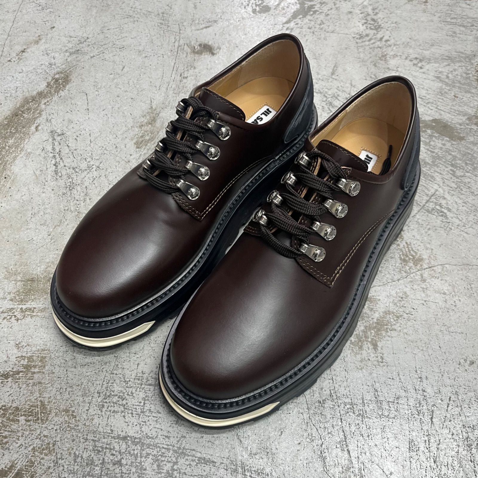 Jil sander ダービー　レザーシューズ 中古・古着通販】JIL SANDER (ジルサンダー) コントラストソール