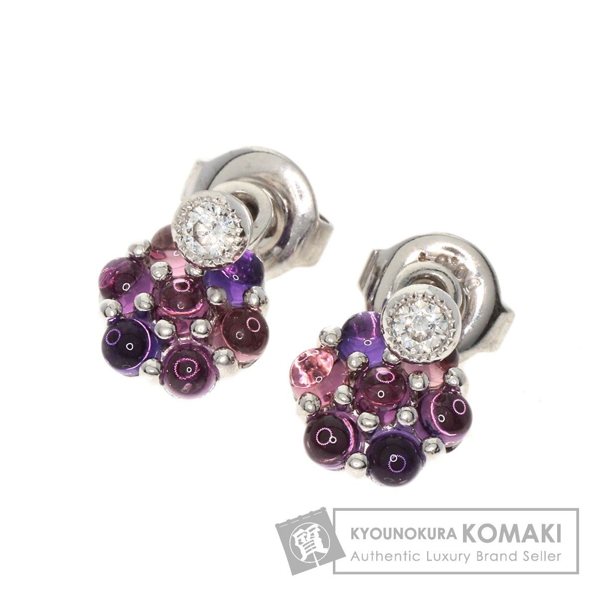 MIKIMOTO ミキモト フラワーモチーフ アメジスト ダイヤモンド