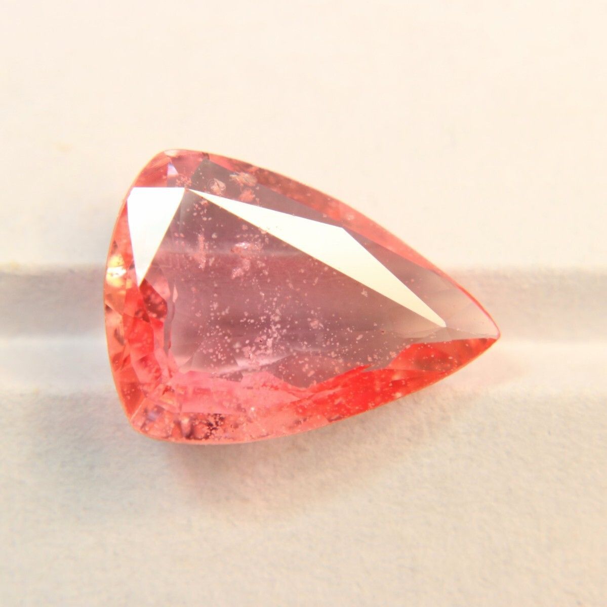 美しい★天然パパラチアサファイアルース０．４１６ct ソーティング付き★ 0．874ct 天然パパラチアサファイア ルース パパラチア