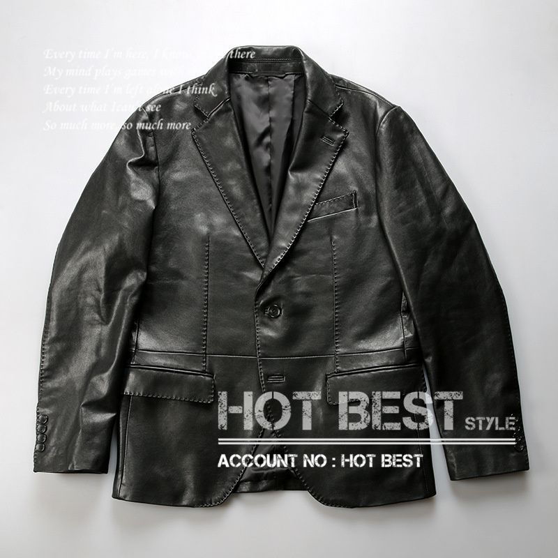 シープスキン ヴィンテージスタイル サックコート レザージャケット