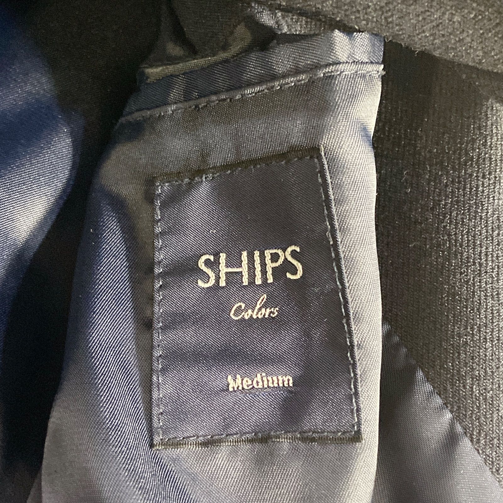 SHIPS シップス 高級グースダウンジャケット ネイビーウール Mサイズ 