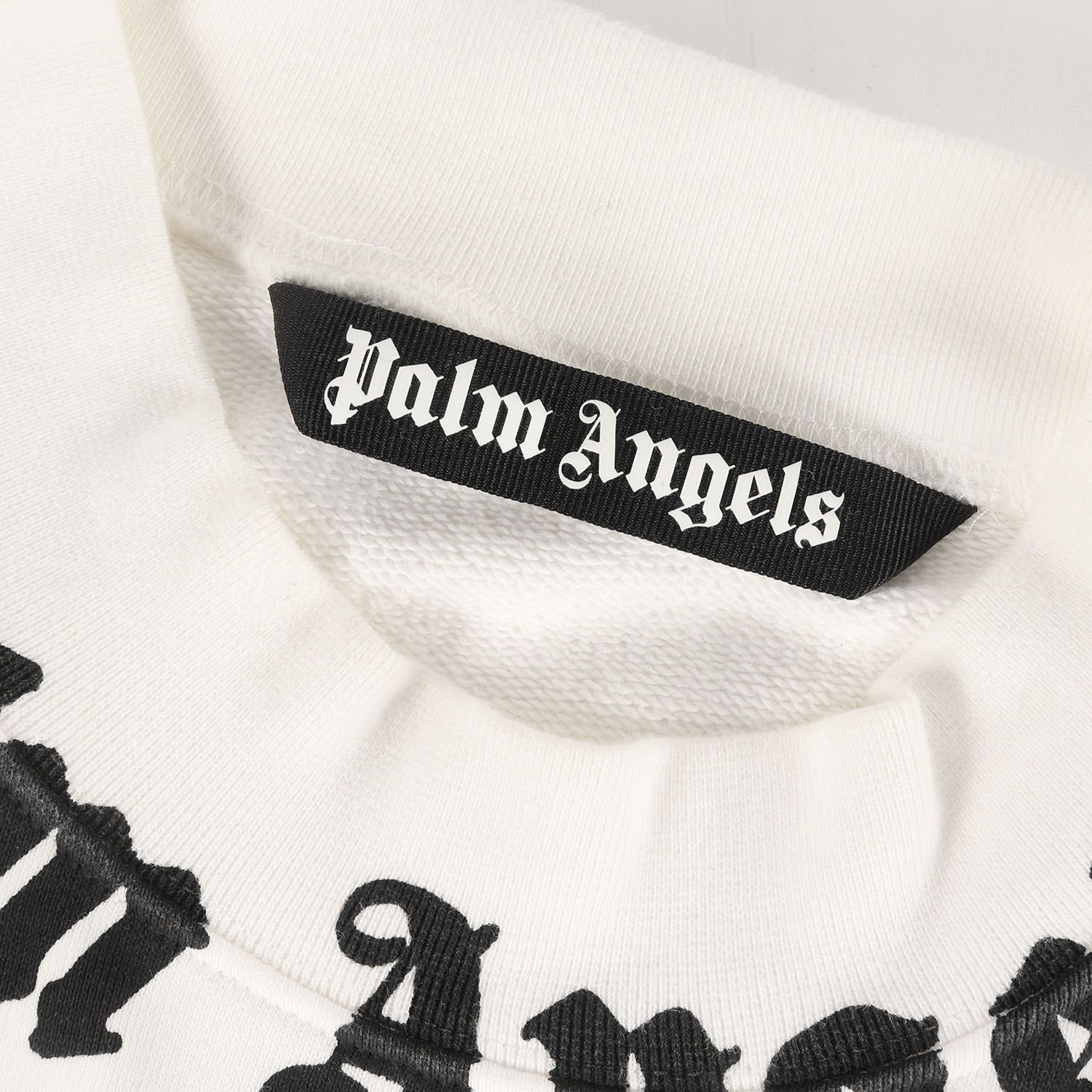 Palm Angels パーム エンジェルス スウェット オフホワイト サイズ:L | 24AW ネックロゴ オーバーサイズ スウェットシャツ | トップス トレーナー プルオーバー 【メンズ】【中古】【美品】【K4610】 美品】Palm Angels パーム エンジェルス スウェット オフホワイト