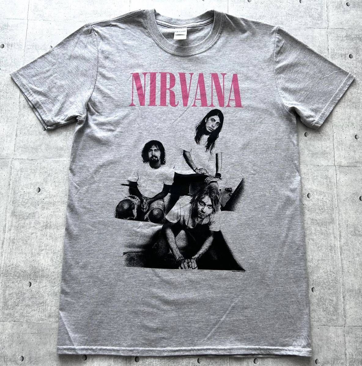 新品 ニルヴァーナ バンドTシャツ ロックTシャツ メンバー フォト