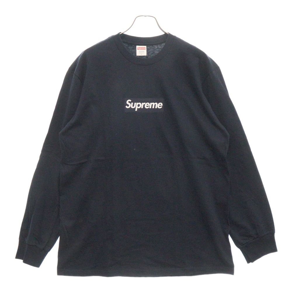 SUPREME (シュプリーム) 20AW Box Logo L/S Tee Navy ボックスロゴ クルーネック長袖Tシャツ カットソー ネイビー