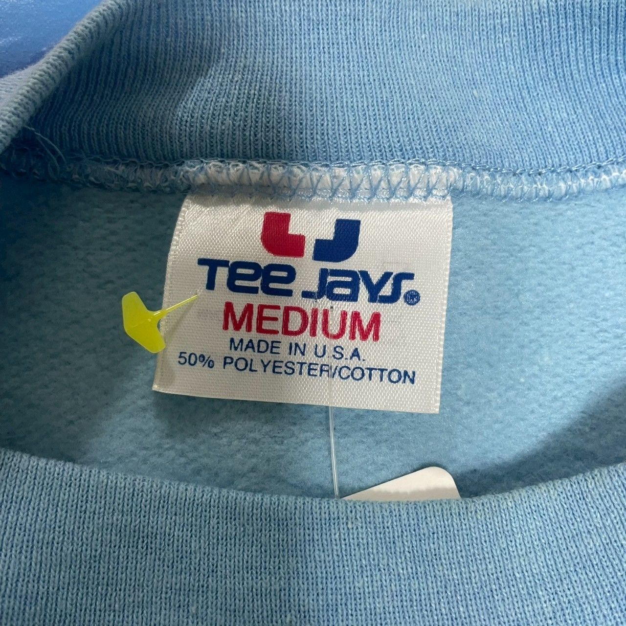 Tee jays USA製 トレーナー 長袖 MEDIUM ライトブルー スウェット ワン 
