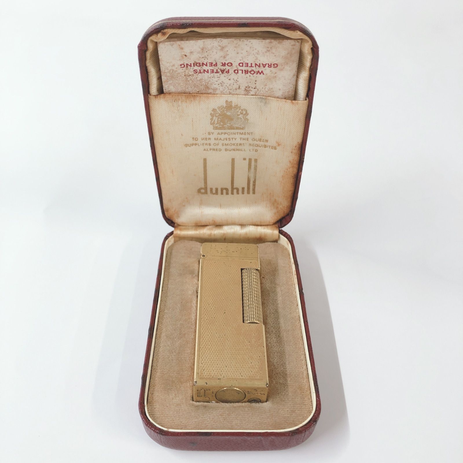 ダンヒル dunhill ガスライター ゴールド ケース付 - メルカリ