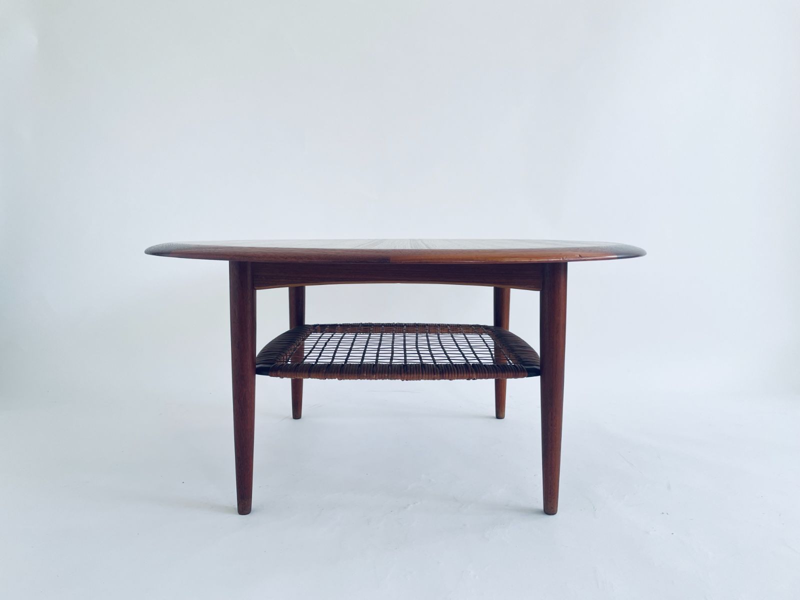Joannes Andersen | Teak - Rattan coffee table ヴィンテージ コーヒーテーブル