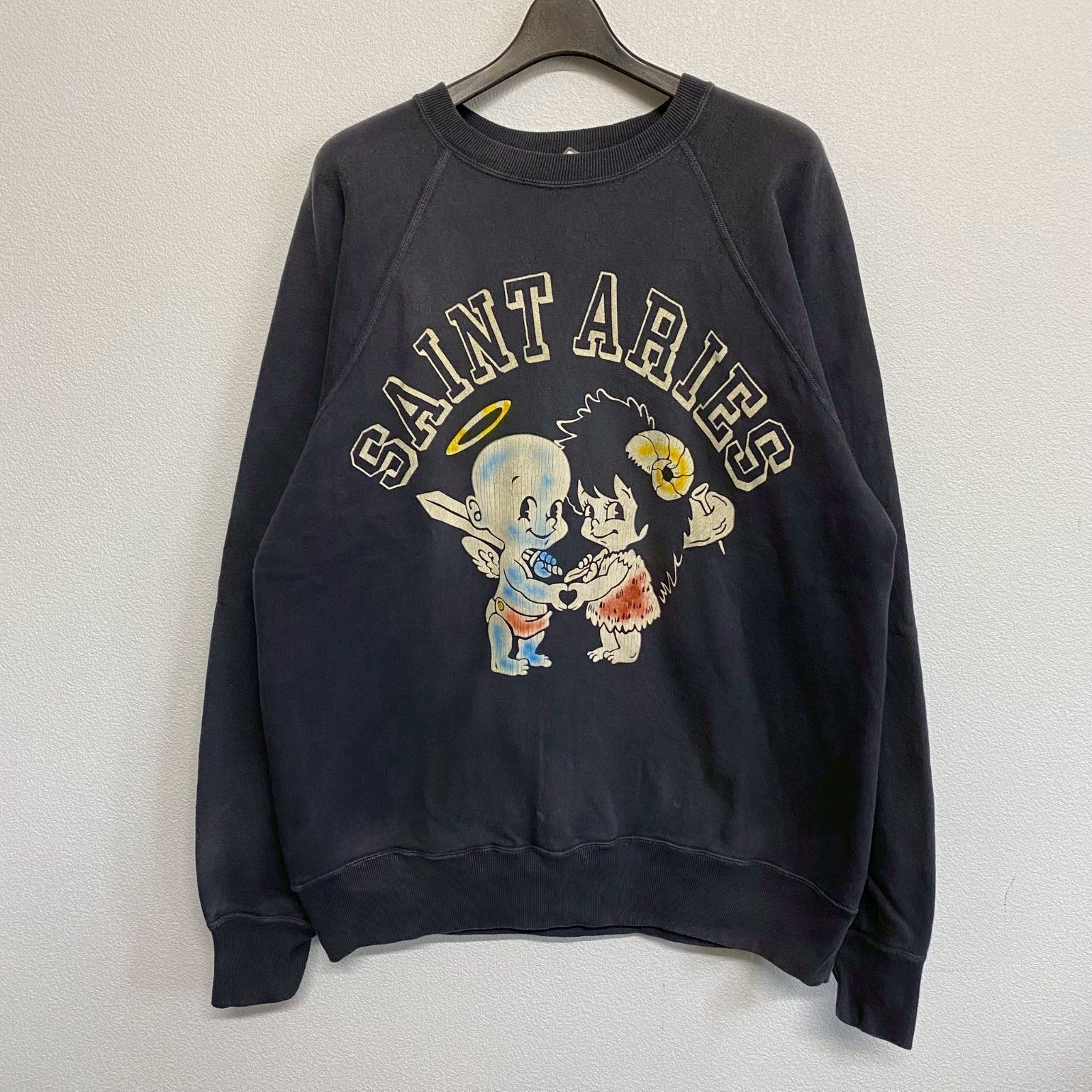SAINT Mxxxxxx セントマイケル ARIES 黒 ブラック 長袖 Tシャツ 