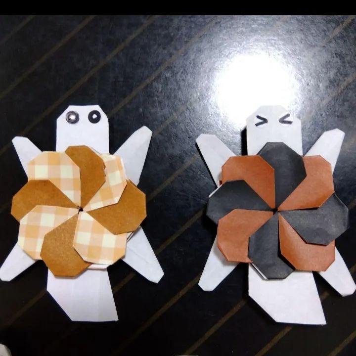 ハンドメイド》折り紙で作った祝い亀と祝い鶴 10点ずつ…長寿