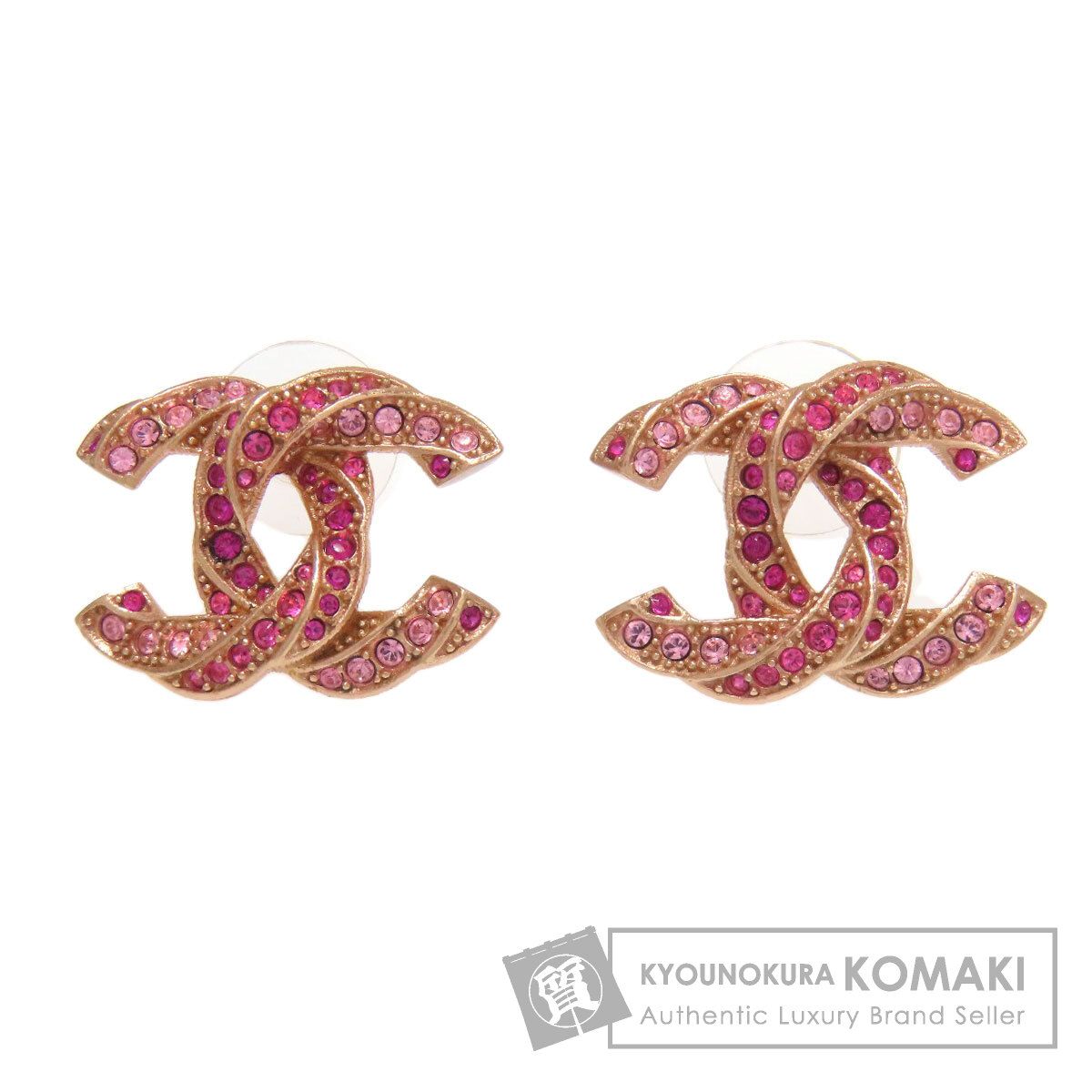 CHANEL シャネル ココマーク ラインストーン ピアス 金属製 レディース