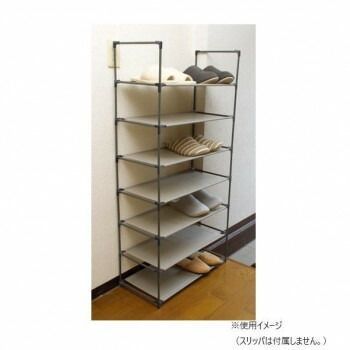 シューズ＆タオル ラックセット 七段×2 BK 5107