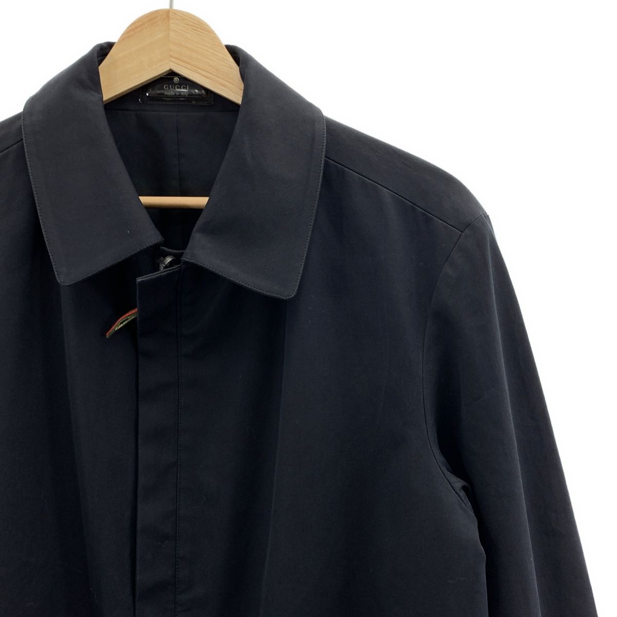 100％品質保証！ GUCCI グッチ リバーシブル ダブルジップ ステン コート 44 ブラック メンズ
