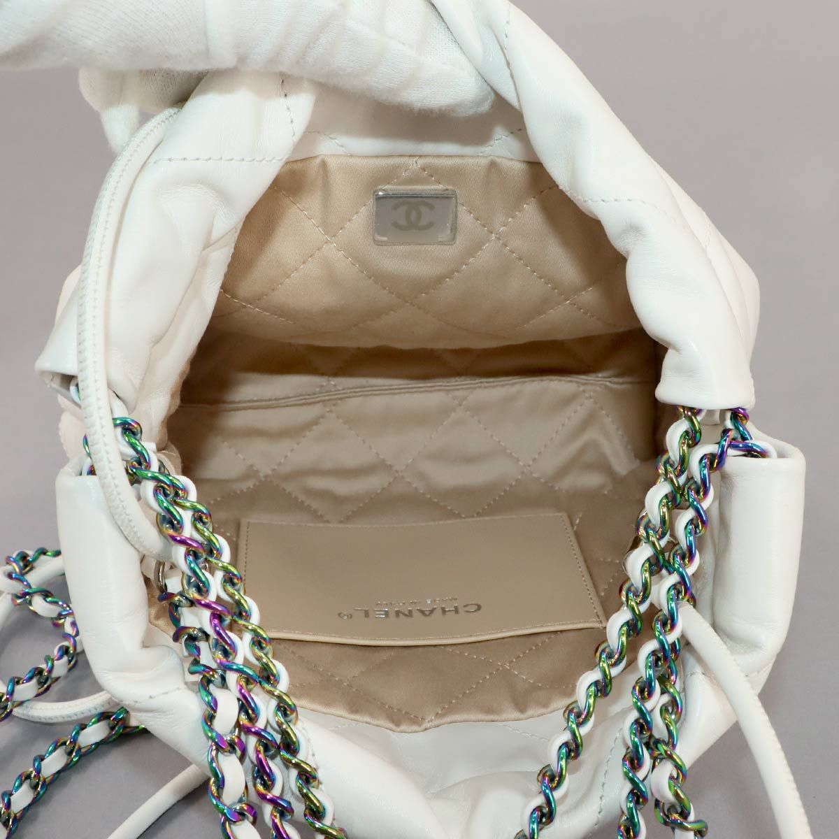 【メタルロゴが可愛い♪】CHANEL 22 ミニ ハンドバッグ AS3980 可愛いメタリックカラー♪】CHANEL22 ミニ ショルダーバッグ