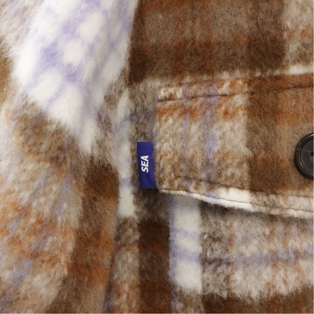 WIND AND SEA (ウィンダンシー) 23AW SHAGGY PLAID CPO SHIRT JACKET