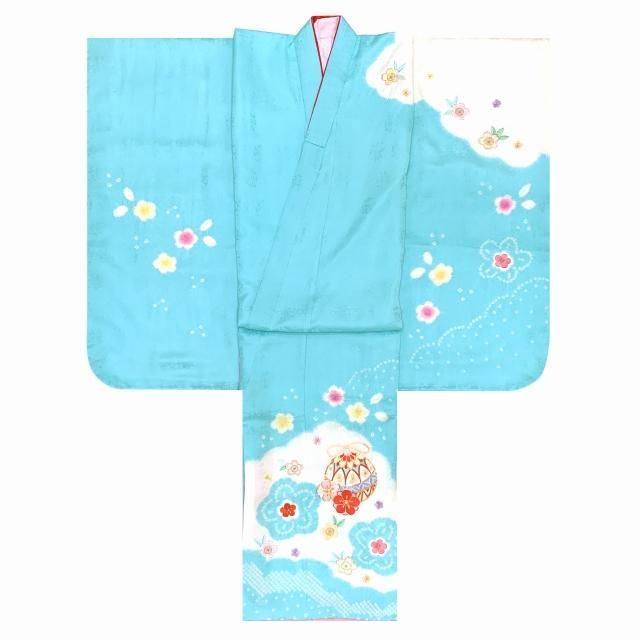 七五三 7歳 女の子用 日本製 正絹 本絞り 総刺繍 絵羽付け