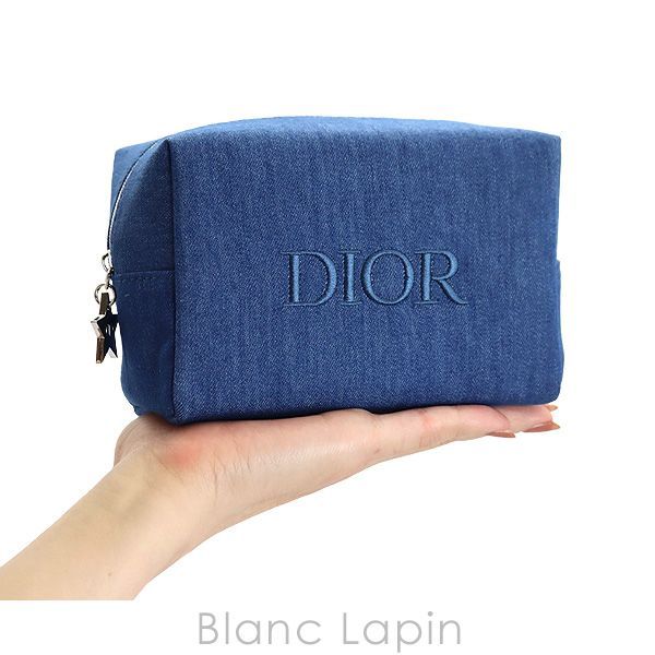 【美品】Christian Dior トロッター インディゴブルー ポーチ Christian Dior クリスチャンディオール トロッター柄 ポーチ