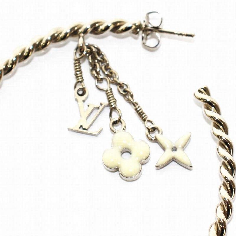 ルイヴィトン クレオール スウィート モノグラム ピアス シルバー ホワイト ルイヴィトン クレオール スウィート モノグラム ピアス