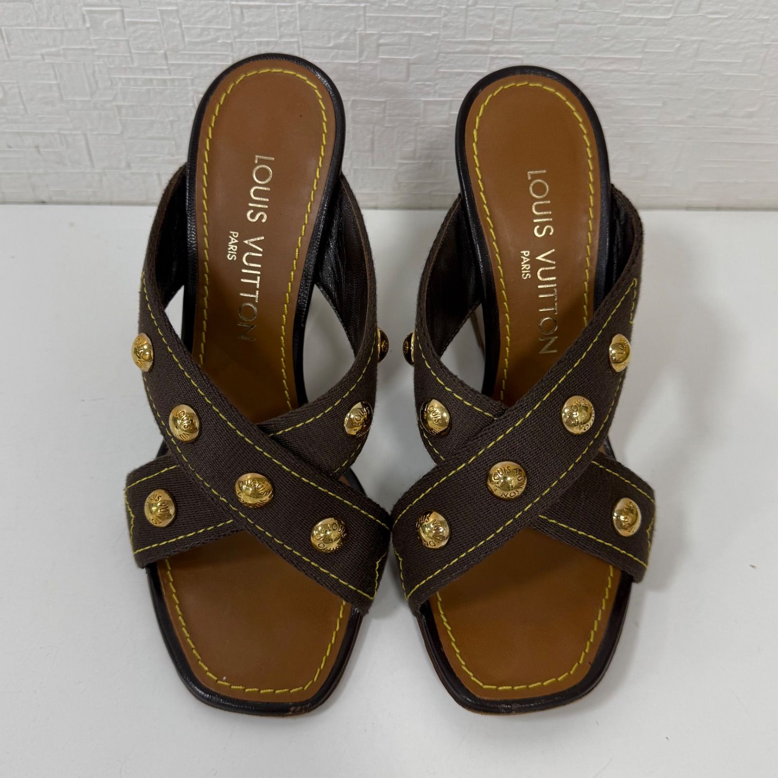 LOUIS VUITTON ルイ・ヴィトン クロス サンダル ☆ LOUIS VUITTON ルイヴィトン クロス サンダル ミュール