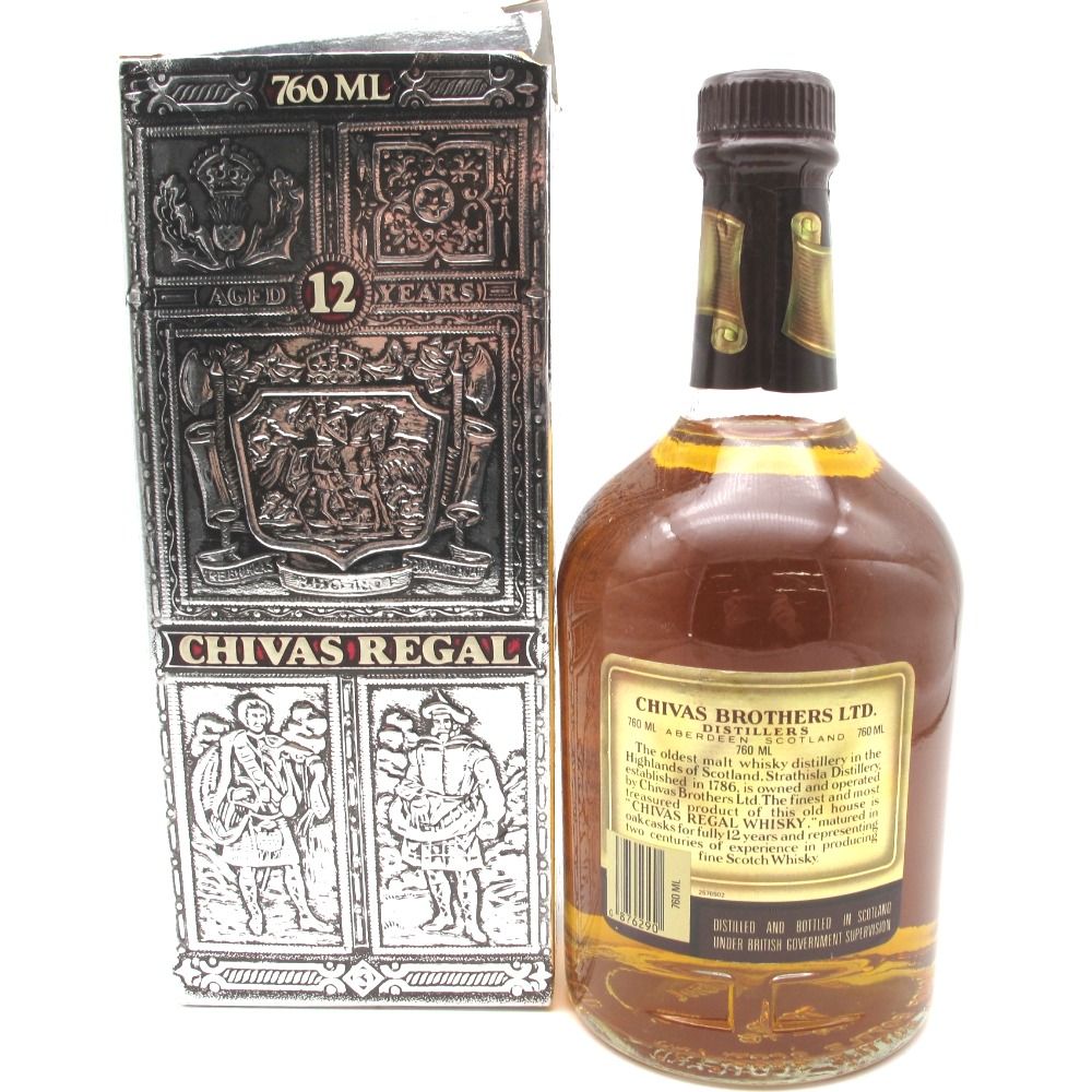 Chivas Regal シーバスリーガル 12年 推定80年代流通品 特級表示なし 旧旧ボトル 760ml 43% ブレンデッド スコッチ 洋酒 古酒 未開栓