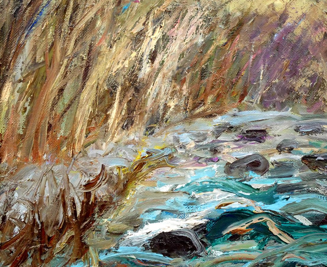 「ウトロ夕景」絵画 油絵 P10 ウトロ夕景」絵画 油絵 P10