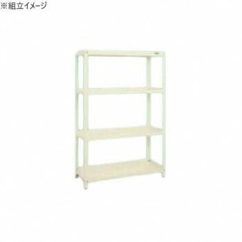 サカエ スーパーラック 4段タイプ 1220×450×1800mm アイボリー SPR-3114I