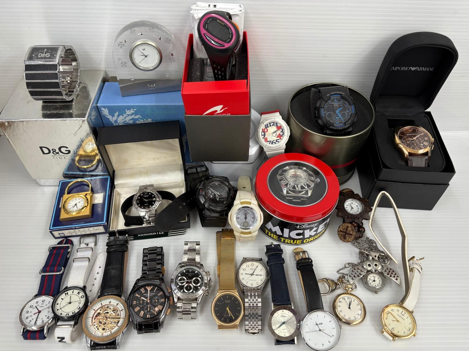 アイアン スタンドクロック 卓上時計 アンティーク調 140-205