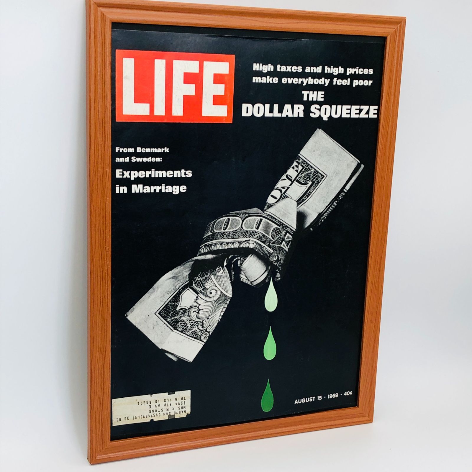 ビンテージ 広告 ポスター 『 ライフ 雑誌 表紙 (LIFE) 』 1960's 額付