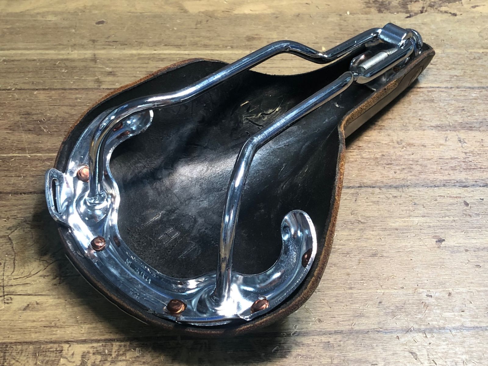 JG161 ブルックス BROOKS スウィフトクローム Swift Chrome 革 サドル ブラック