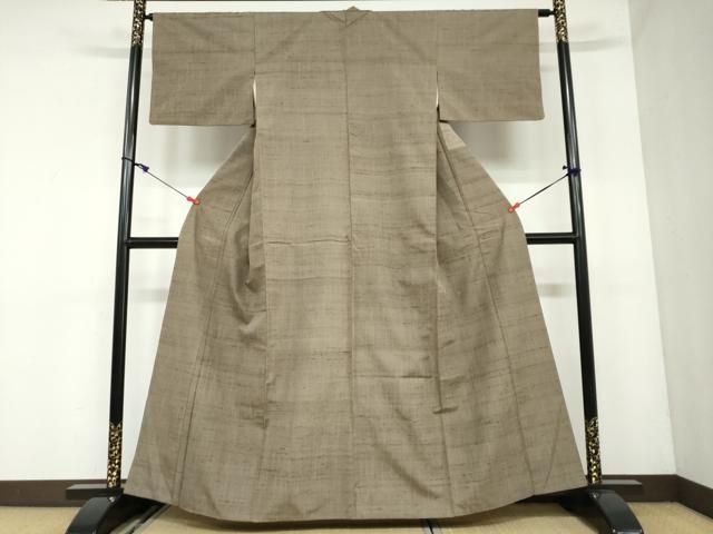 平和屋着物 上質な紬 空五倍子色 正絹 DAAW5601ud