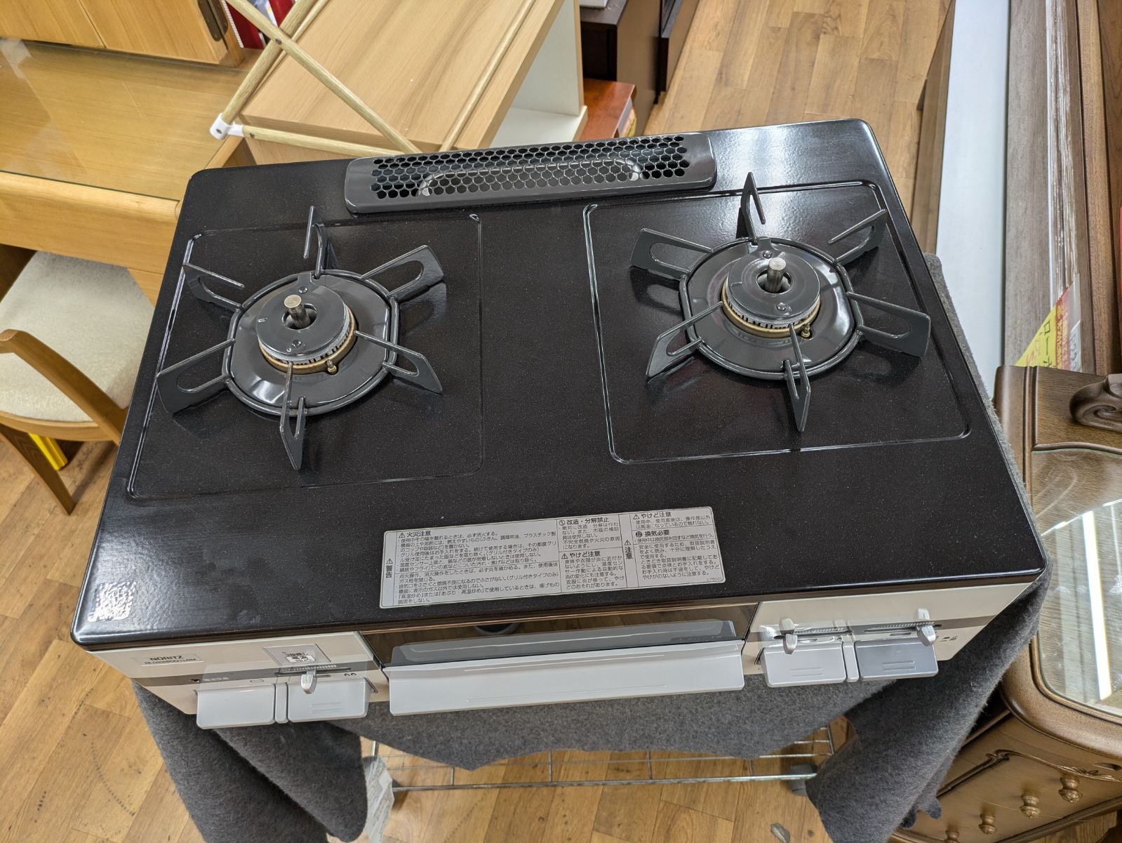 J310☆ノーリツ☆LPガスコンロ☆水無し片面焼きグリル