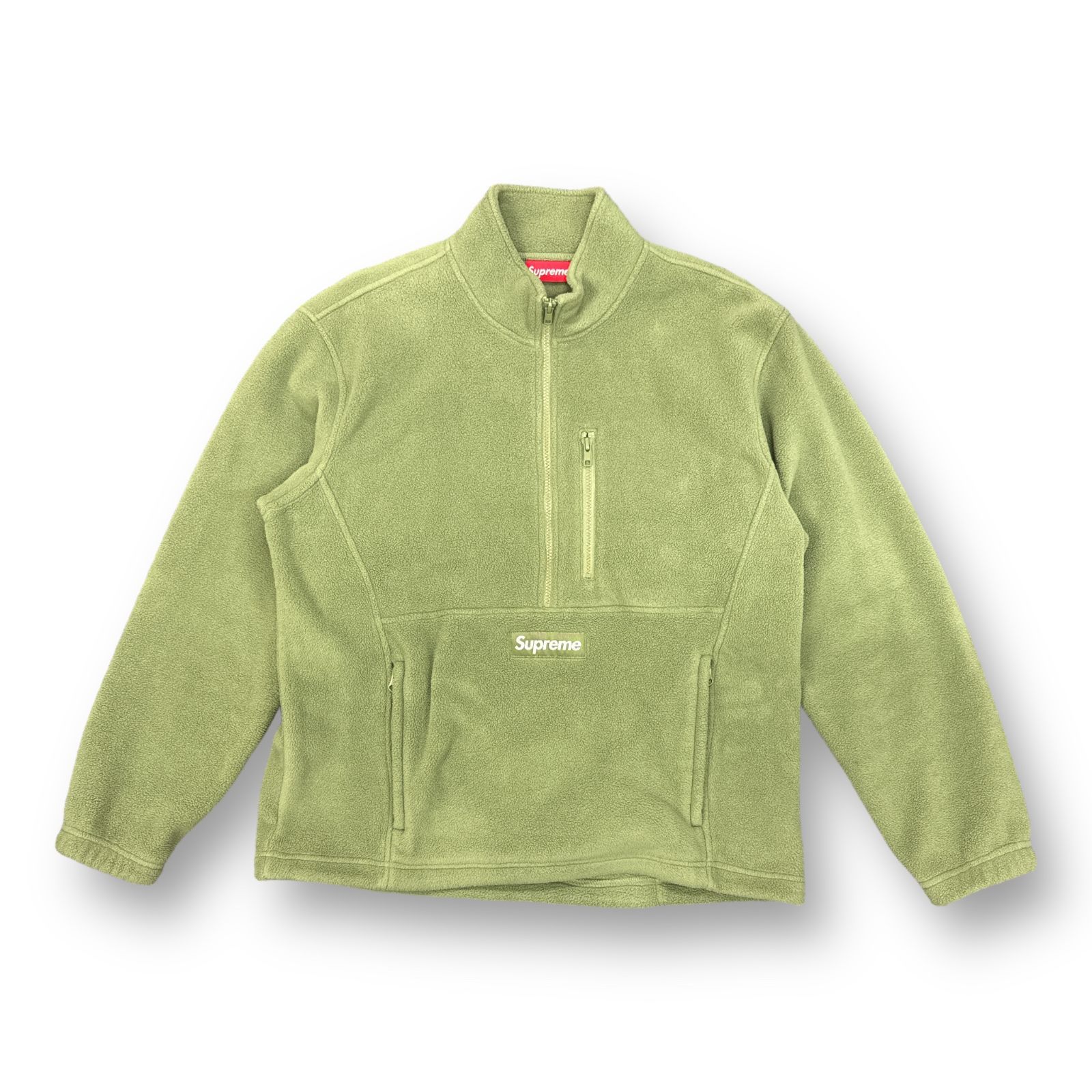 国内正規 美品 Supreme 21AW Polartec Half Zip Pullover ポーラテック ハーフジップ プルオーバー フリース  ジャケット シュプリーム ライトオリーブ系 M 66676A - メルカリ