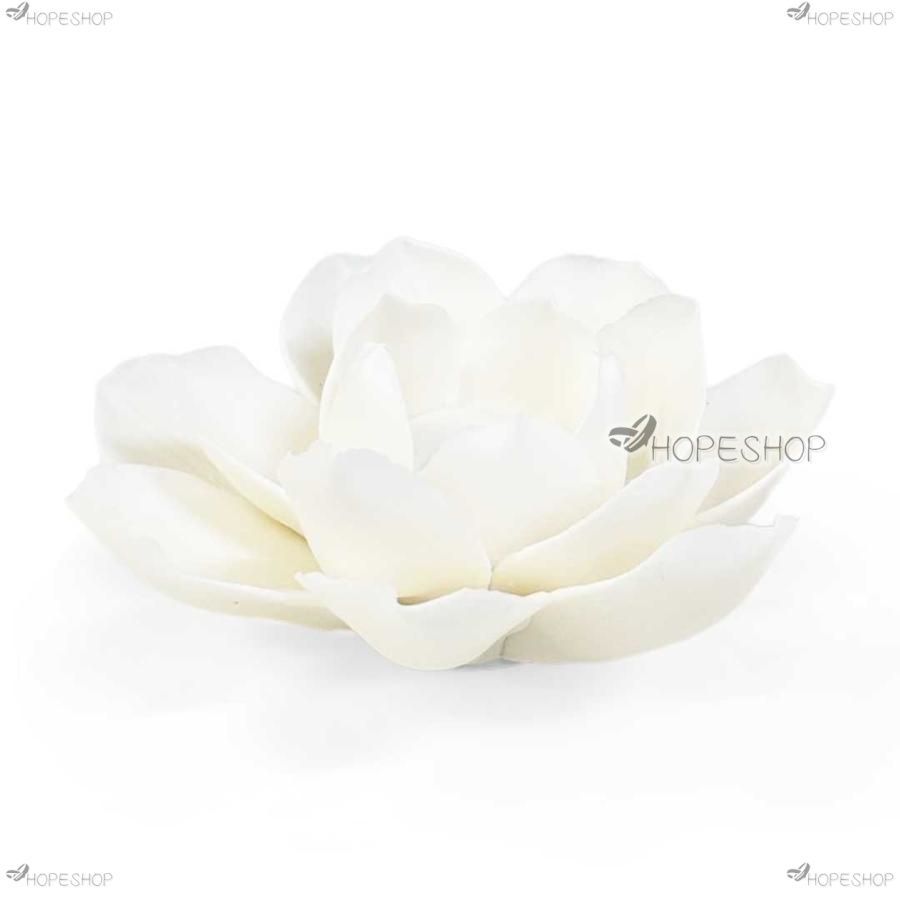 直径11cm お香立て 蓮の花 ホワイト 蓮華 風水 開運 線香立て オブジェ