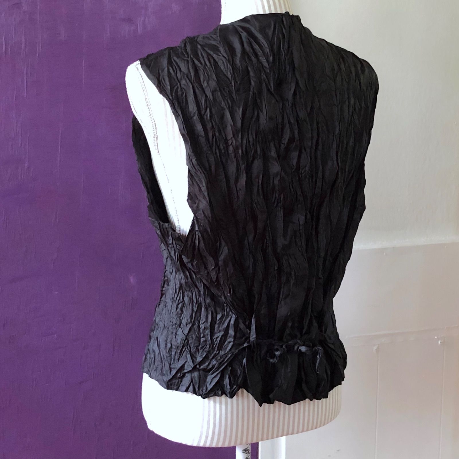 ISSEY MIYAKE プリーツ ジレ ベスト シワ加工 レディース 1990年代 