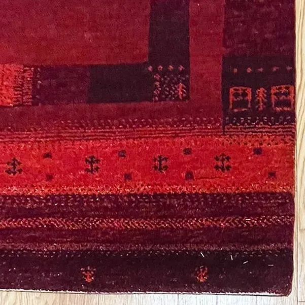 ペルシャ ギャッベ ラグ 本物 手織り絨毯 ペルシャ絨毯 ギャベ