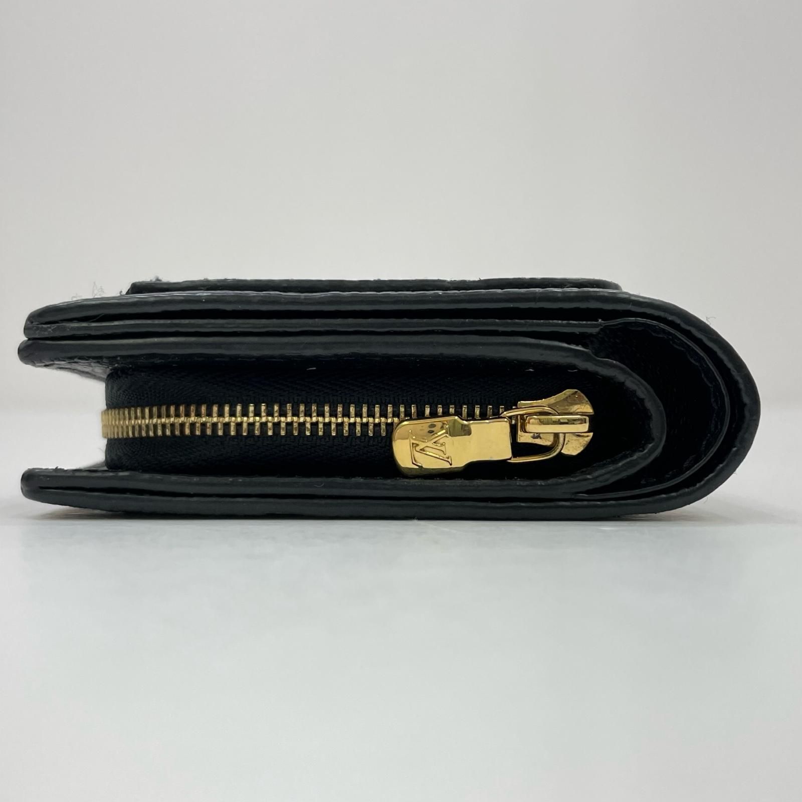 ルイヴィトン クレア モノグラム アンプラント ブラック 二つ折り財布