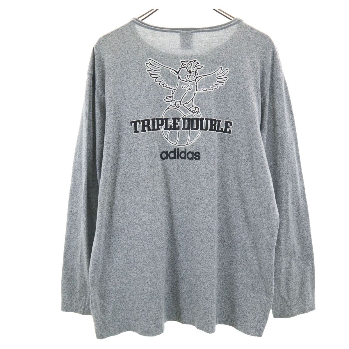 adidas アディダス 80s ヴィンテージ バックプリント 長袖 Tシャツ XO