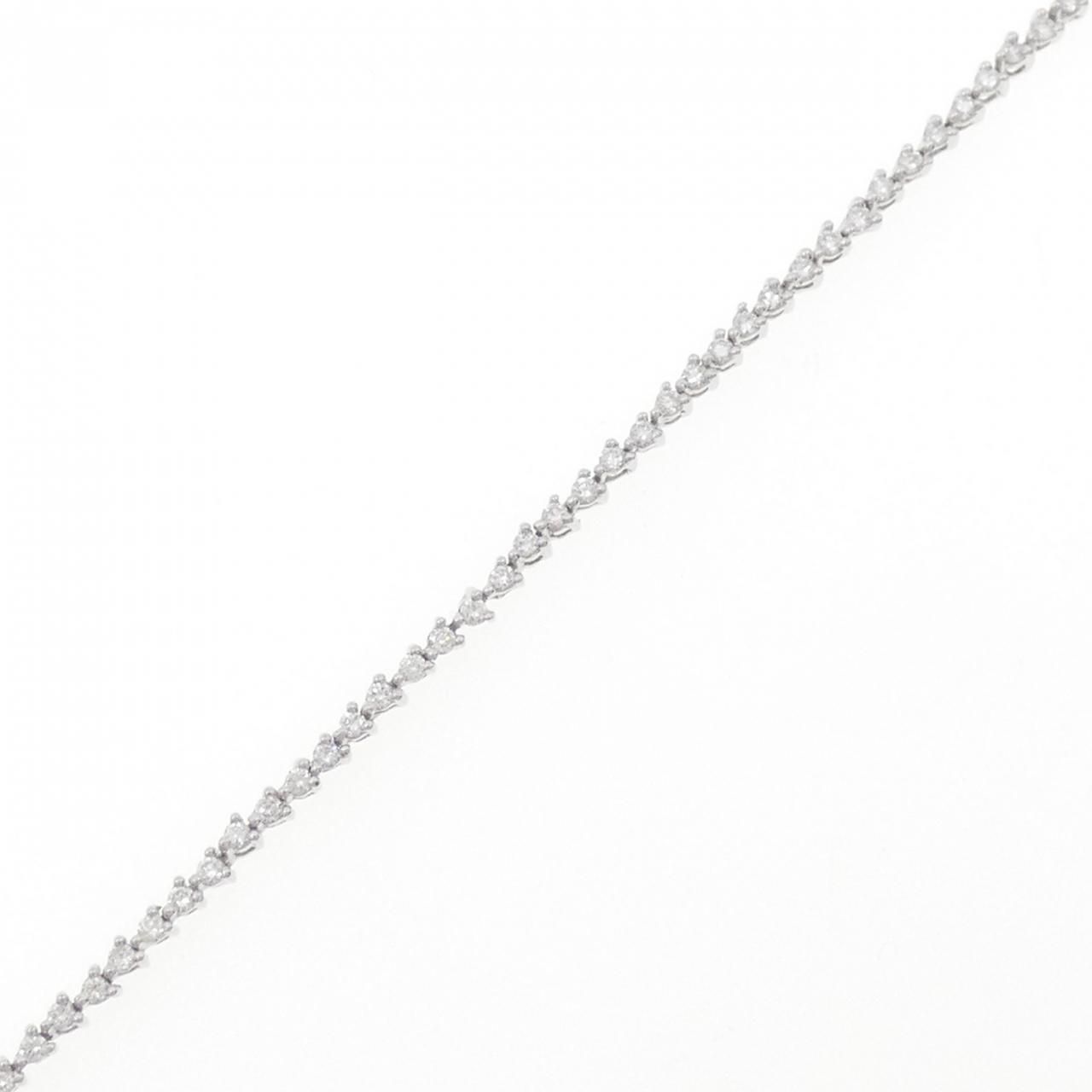 K18WG ダイヤモンド ブレスレット 1.00CT
