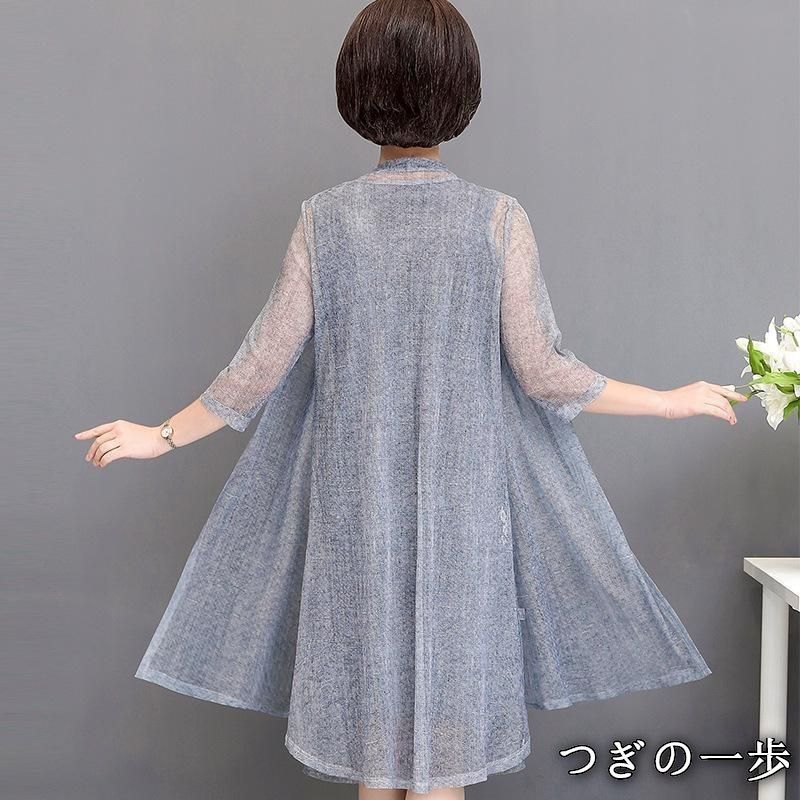 女性大きいサイズ30代40代50代結婚式2点セットパーティードレスドレスワンピース同窓会お呼ばれ袖ありフォーマルレディース