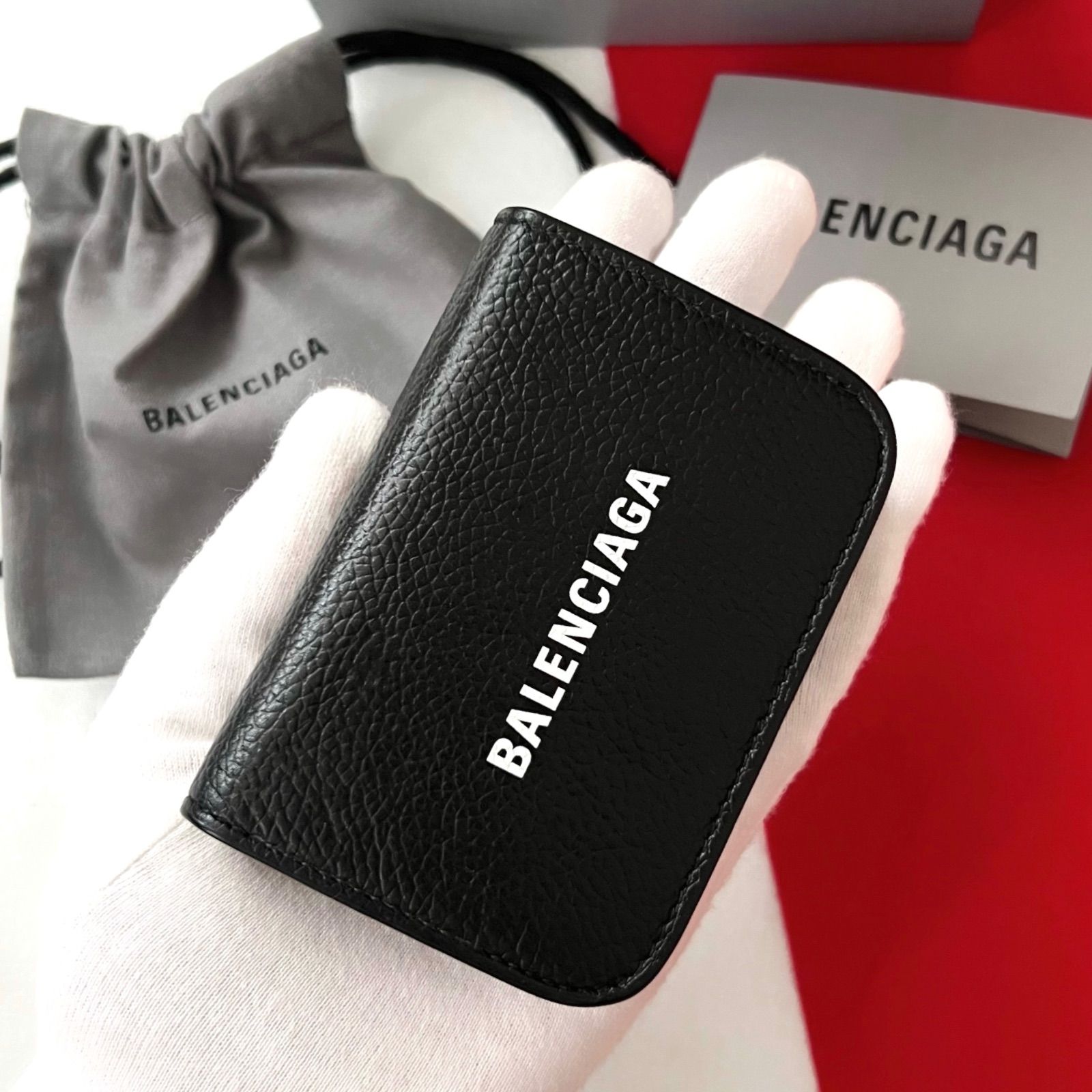 BALENCIAGA 三つ折り財布 ブラック バレンシアガ 財布 三つ折り