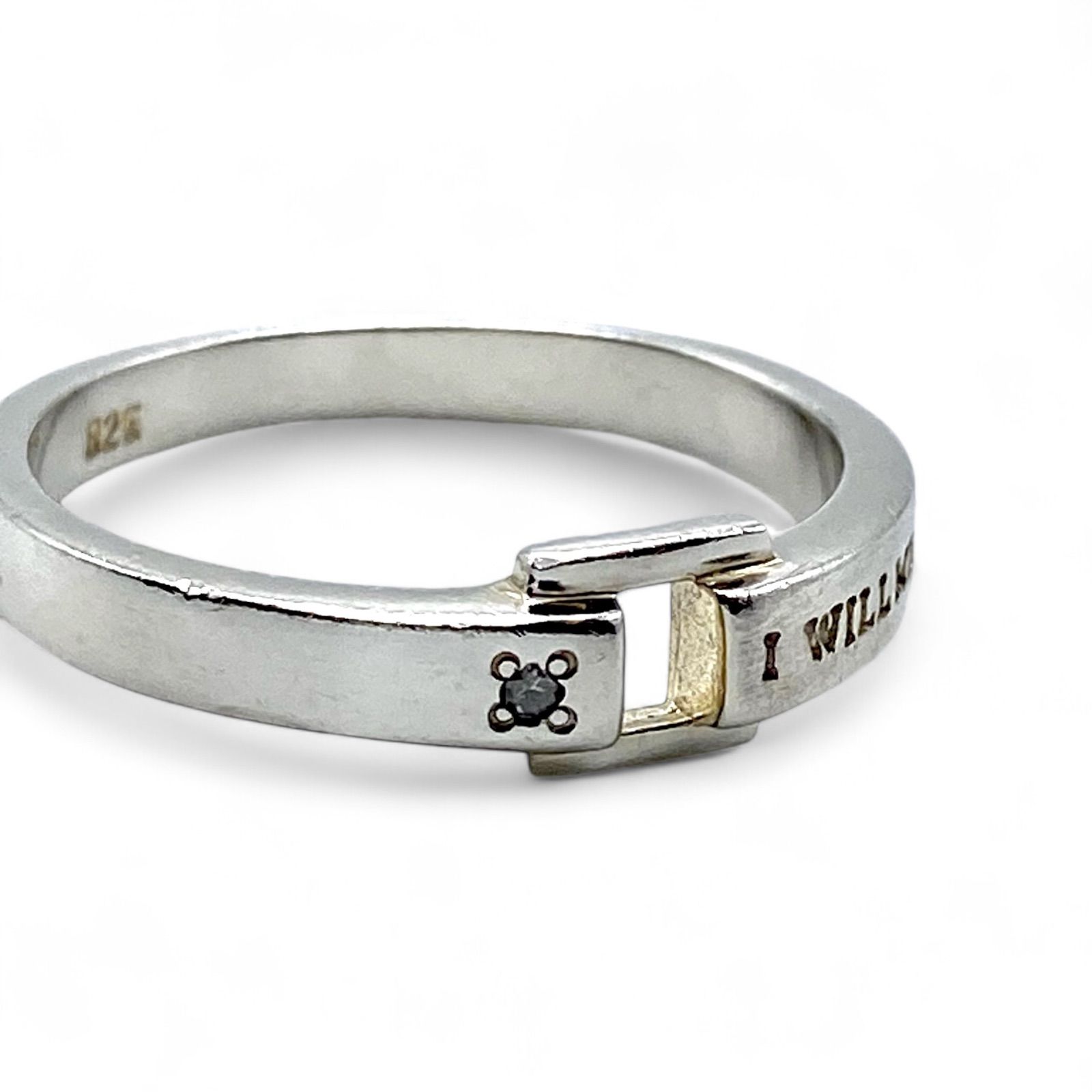 I WILL MISS YOU】 ジルコニア Silver 925 刻印 Design Ring